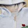 Ef Çizgi Boy Fermuarlı Hvanlar Alemi Nakışlı Kapşonlu Kız Erkek Bebek Tulumu Mavi