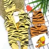 Pooh Desenli Zebra Çizgili Şapkalı Sweatli 3lü Kız Erkek Bebek Tulumu(sarı) Sarı