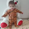 Pooh Desenli Zebra Çizgili Şapkalı Sweatli 3lü Kız Erkek Bebek Tulumu(sarı) Sarı
