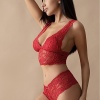 Kırmızı Bralet Dantelli Sütyen Takım 2 Li - 6255