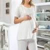 Ekru Hamile ( Lohusa ) Pijama Takımı - 1606