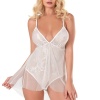Hediye Cantam  Ekru Jakarlı Bodysuit Gecelik