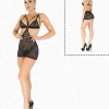 Hediye Cantam Simli Likralı  Dantel Babydoll