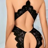 Siyah Özel Bölgesi Açık Dantel Body Jesica Bella E-0049
