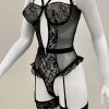 Afrodit Siyah Sexy Jartiyer Takım -1050