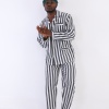 Hediye Cantam 4007 Uzun Kol Çizgili Gaffur Erkek Pijama Takım