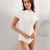 Kadın Kısa Kollu Balıkçı Yaka Çıtçıtlı Body B248