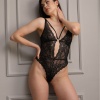 Siyah Seksi Halka Detaylı Babydoll