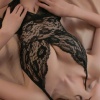 HediyeCantam Siyah Özel Bölgesi Açık Babydoll Seksi Gecelik 15003