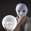 Beyaz Renk Boyanabilir Anonim Tam Yüz Cosplay Maske 24x18 cm (4172)