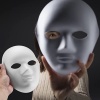 Beyaz Renk Boyanabilir Anonim Tam Yüz Cosplay Maske 24x18 cm (4172)