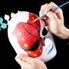Beyaz Renk Boyanabilir Anonim Tam Yüz Cosplay Maske 24x18 cm (4172)