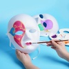 Beyaz Renk Boyanabilir Anonim Tam Yüz Cosplay Maske 24x18 cm (4172)