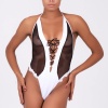 File Ve Dantelden İmal Edlimiş Önü Kurdelalı Şık Fantezi Babydoll 51194