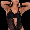 Baskılı Tül Ve Önü Zincirli Şık Babydoll  51190-1