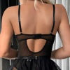 SİA Siyah Dantelli Etekli Babydoll Takım 16511