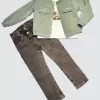 4-5-6 Yaş Kot Pantolonlu Nubukceketli Uzun Kollu Penye Sweat 3lü Erkek Çocuk Takımı