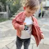 4-5-6 Yaş Kot Pantolonlu Nubukceketli Uzun Kollu Penye Sweat 3lü Erkek Çocuk Takımı