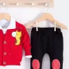 Graffe Zürafa Desenli 3lü Erkek Bebek Takımı