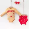 Daddys Girl Bandanalı Kız Bebek Takımı