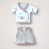 Erguvan Taç Nakışlı %100 Cotton Antibakteriyel Kız Bebek 10lu Zıbın Takımı Hastane Çıkışı