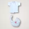 Kalpli Uçan Balon Nakışlı %100 Cotton Antibakteriyel 10lu Zıbın Takımı Hastane Çıkışı