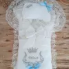 Yenidoğan Sahra Benim Prensim Nakışlı Kundaklı Trilüks Erkek 3lü Alt Açma Seti