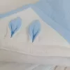 Yenidoğan 4 Kat Müslin Kumaş Kulaklı Patili Fiyonk Bebek Battaniyesi Kundak
