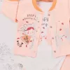 Happy Dancing Desenli 3lü Hırkalı Kız Bebek Takım