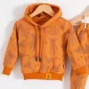 Cool Bear Kapüşonlu % 100 Pamuk Erkek Bebek Takımı