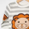 Aslan Desenli 2li % 100 Pamuk Erkek Bebek Takımı