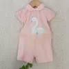Kuğu Desenli Kız Tulum 3-6-9 Ay