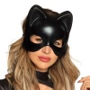 Siyah Deri Görünümlü Kedi Maskesi – Cosplay &amp;amp;amp; Maskeli Balo (4172)