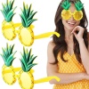 Tropikal Hawaii Ananas Şekilli Parti Gözlüğü 9.5 x 14 cm (4172)