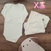 Unisex % 100 Pamuk Uzun Kol 3 Adet Bebek Ve Çocuk Body