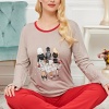 Bayan Uzun Kollu Pijama Takımı Model no 7619