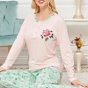 Bayan Uzun Kollu Pijama Takımı Model no 7595