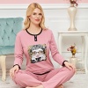 Bayan Uzun Kollu Pijama Takımı Model no 7616