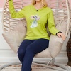 Bayan Uzun Kollu Pijama Takımı Model no 7573