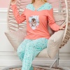 Bayan Uzun Kollu Pijama Takımı Model no 7620