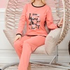 Bayan Uzun Kollu Pijama Takımı Model no 7601