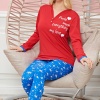 Bayan Uzun Kollu Pijama Takımı Model no 7584