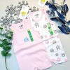 Kız Bebek Pembe  Hello Baby Yazlık Kolsuz Çıtçtıtlı Body Tulum 2 Adet