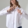 Kadın Gömlek Beyaz Renk Oversize Rahat Kesim Poplin Kumaş Gomlek