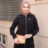 Destan Taş Detaylı Fermuarlı Sade Basic Ceket - 71139 - Siyah