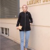 Destan Taş Detaylı Fermuarlı Sade Basic Ceket - 71139 - Siyah
