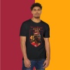 Kalkan Maske Baskılı Tişört / T-Shirt Gaıasaray- osik0001 - Siyah
