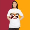 Victor 0Simhen MaskeLi Baskı Tişört / T-Shirt Gaıatsaray- osim0001 - Beyaz