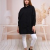 Sade Basic Ovesize Gömlek - 70001 - Siyah