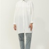Sade Basic Ovesize Gömlek - 70001 - Ekru